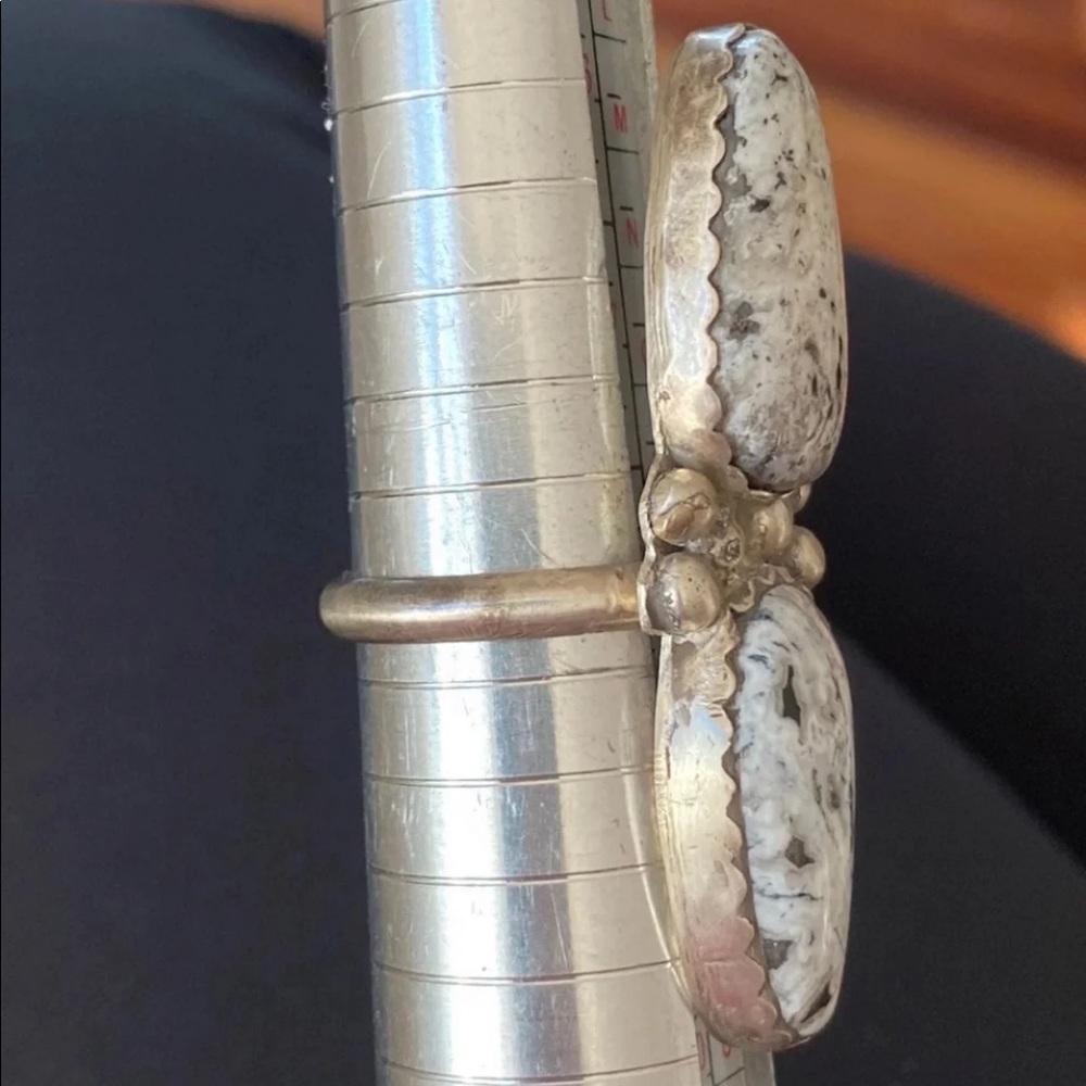 Native White Buffalo Sterling Ring - image 3